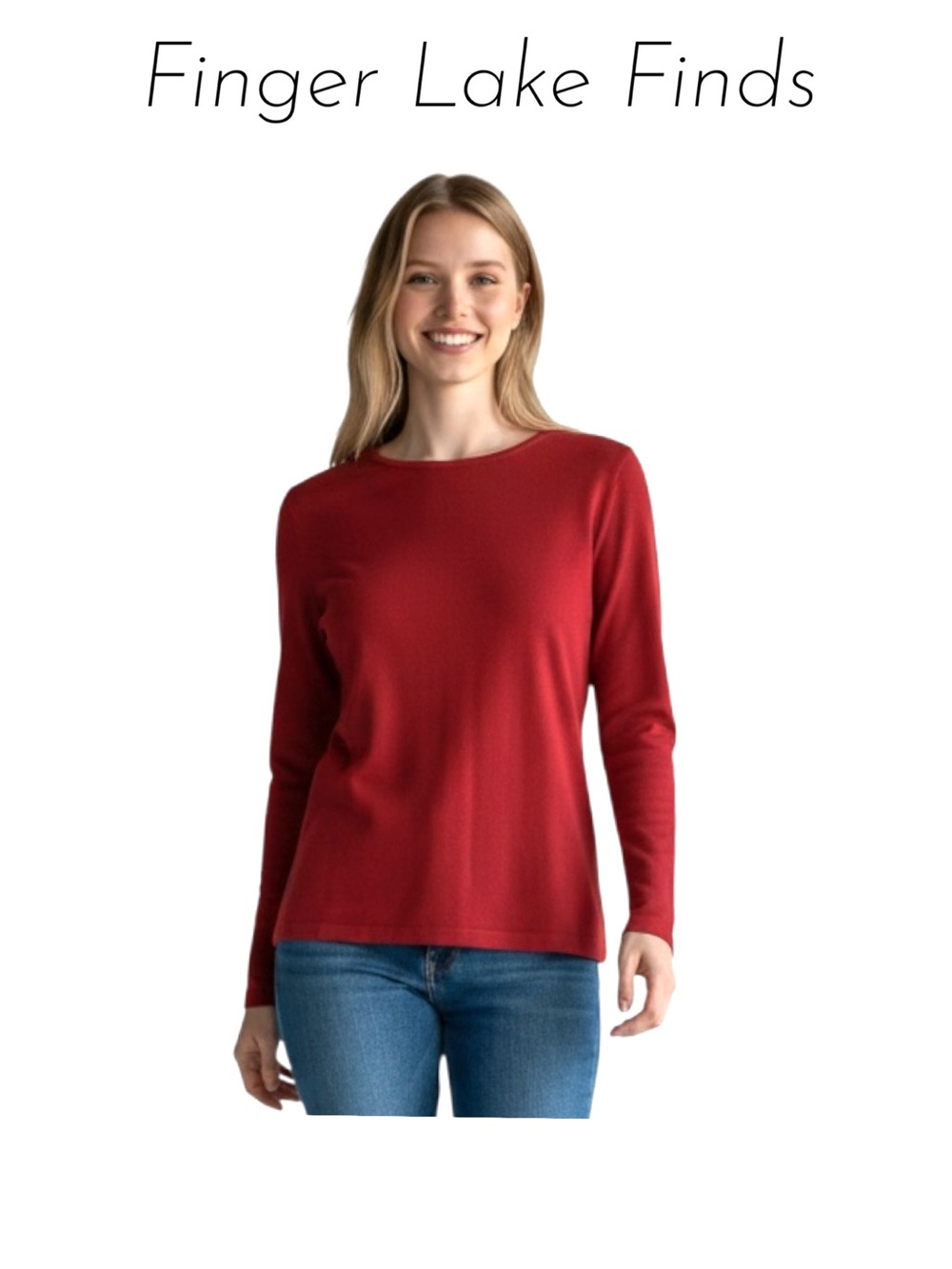 Women's 100% Silk Crew Neck Long-Sleeve Sweater